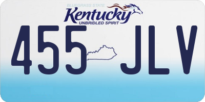 KY license plate 455JLV