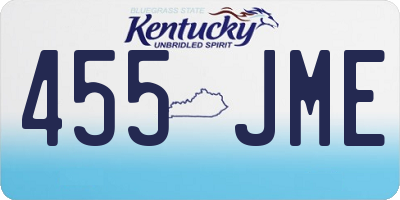 KY license plate 455JME