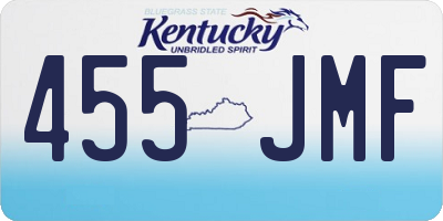 KY license plate 455JMF