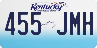 KY license plate 455JMH