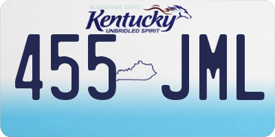 KY license plate 455JML