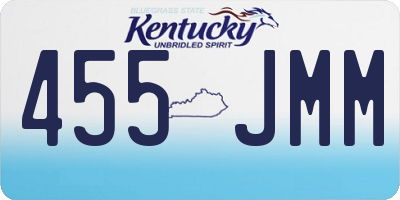 KY license plate 455JMM