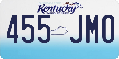 KY license plate 455JMO