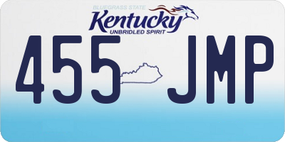 KY license plate 455JMP