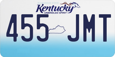KY license plate 455JMT