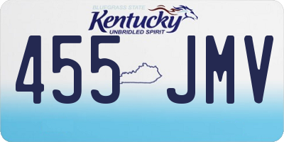 KY license plate 455JMV