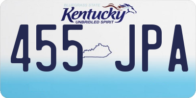 KY license plate 455JPA