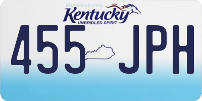 KY license plate 455JPH