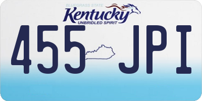 KY license plate 455JPI
