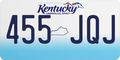 KY license plate 455JQJ
