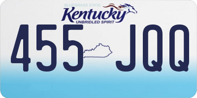 KY license plate 455JQQ