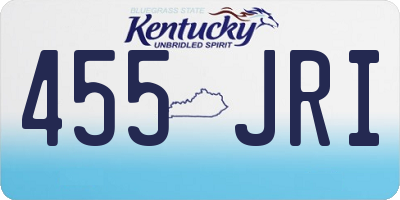 KY license plate 455JRI