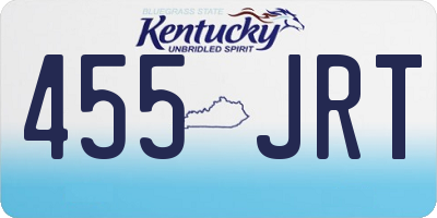 KY license plate 455JRT