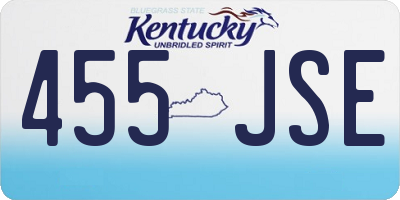 KY license plate 455JSE