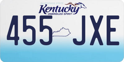 KY license plate 455JXE