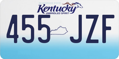 KY license plate 455JZF