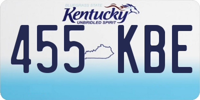 KY license plate 455KBE