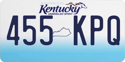 KY license plate 455KPQ