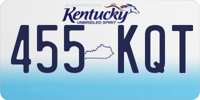 KY license plate 455KQT