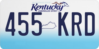 KY license plate 455KRD