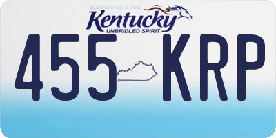 KY license plate 455KRP