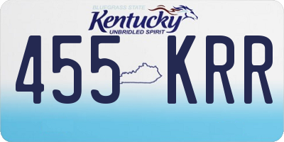 KY license plate 455KRR