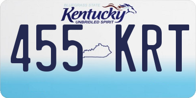 KY license plate 455KRT