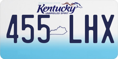 KY license plate 455LHX