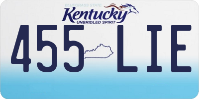 KY license plate 455LIE