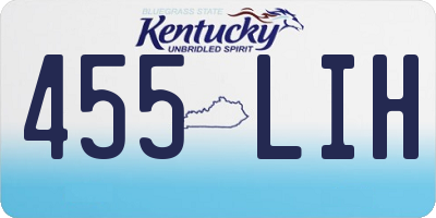 KY license plate 455LIH