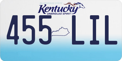 KY license plate 455LIL