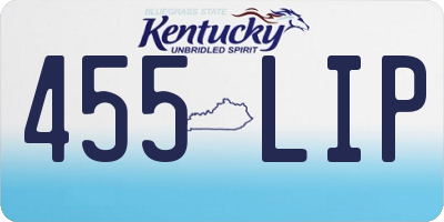 KY license plate 455LIP