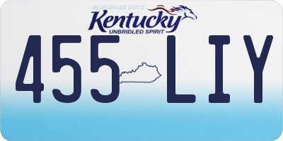 KY license plate 455LIY