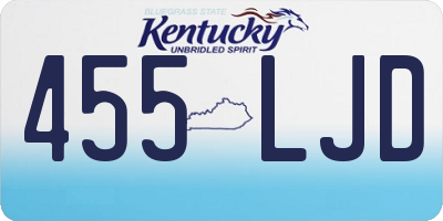 KY license plate 455LJD