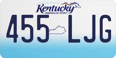 KY license plate 455LJG