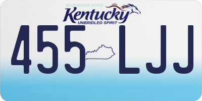 KY license plate 455LJJ