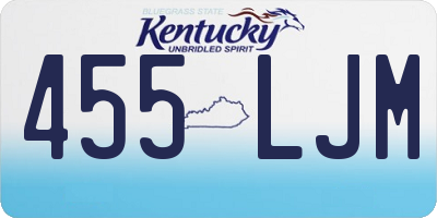 KY license plate 455LJM