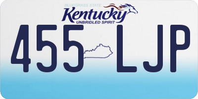 KY license plate 455LJP
