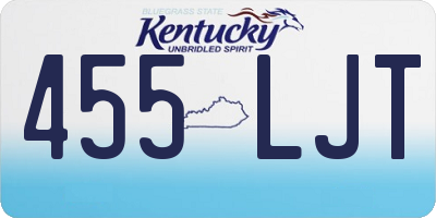 KY license plate 455LJT