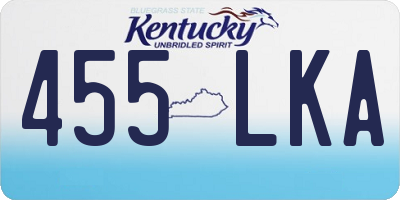 KY license plate 455LKA