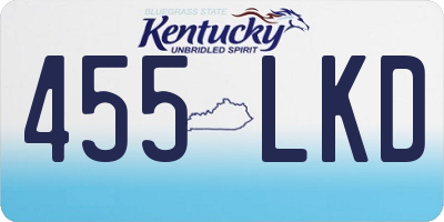 KY license plate 455LKD