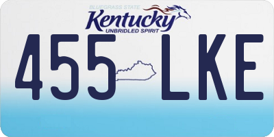 KY license plate 455LKE