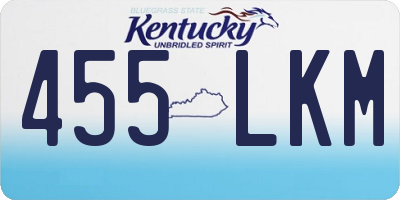 KY license plate 455LKM