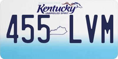KY license plate 455LVM