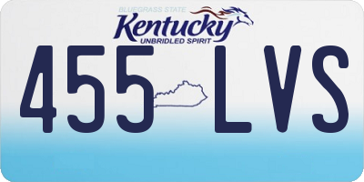 KY license plate 455LVS