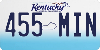 KY license plate 455MIN