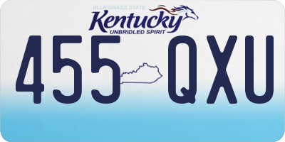 KY license plate 455QXU