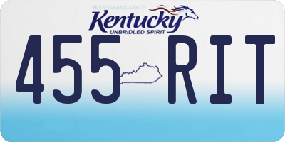 KY license plate 455RIT