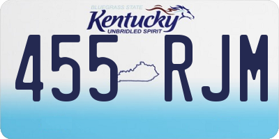KY license plate 455RJM