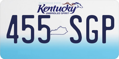 KY license plate 455SGP